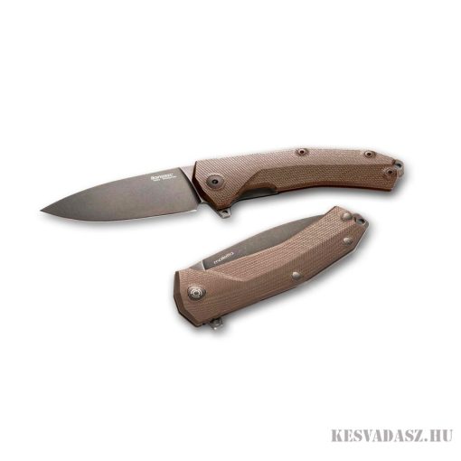 LionSteel KUR Brown zsebkés fekete pengével