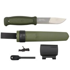   MORAKNIV Kansbol (S) kés, tokkal + Survival Kit tűzgyújtó készlet, zöld