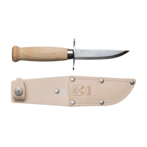 MORAKNIV Scout 39 (S) kés, natúr, bőr tokkal