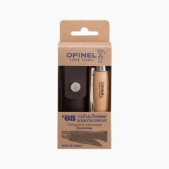   OPINEL Tradition Classique No.08 (S) zsebkés, bükk, bőr tokkal, díszdobozban