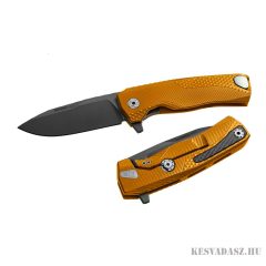   LionSteel ROK Aluminium Orange zsebkés fekete pengével, narancs