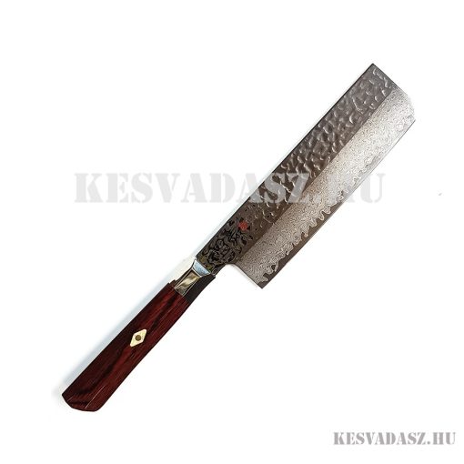 Mcusta Zanmai Supreme Hammered japán Nakiri szakácskés