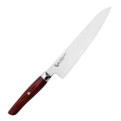   Mcusta Zanmai Revolution Gyuto szakácskés, 21 cm penge, vörös pakkafa