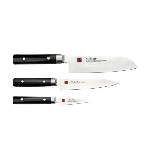 KASUMI japán damaszk santoku konyhai késkészlet - 3 részes